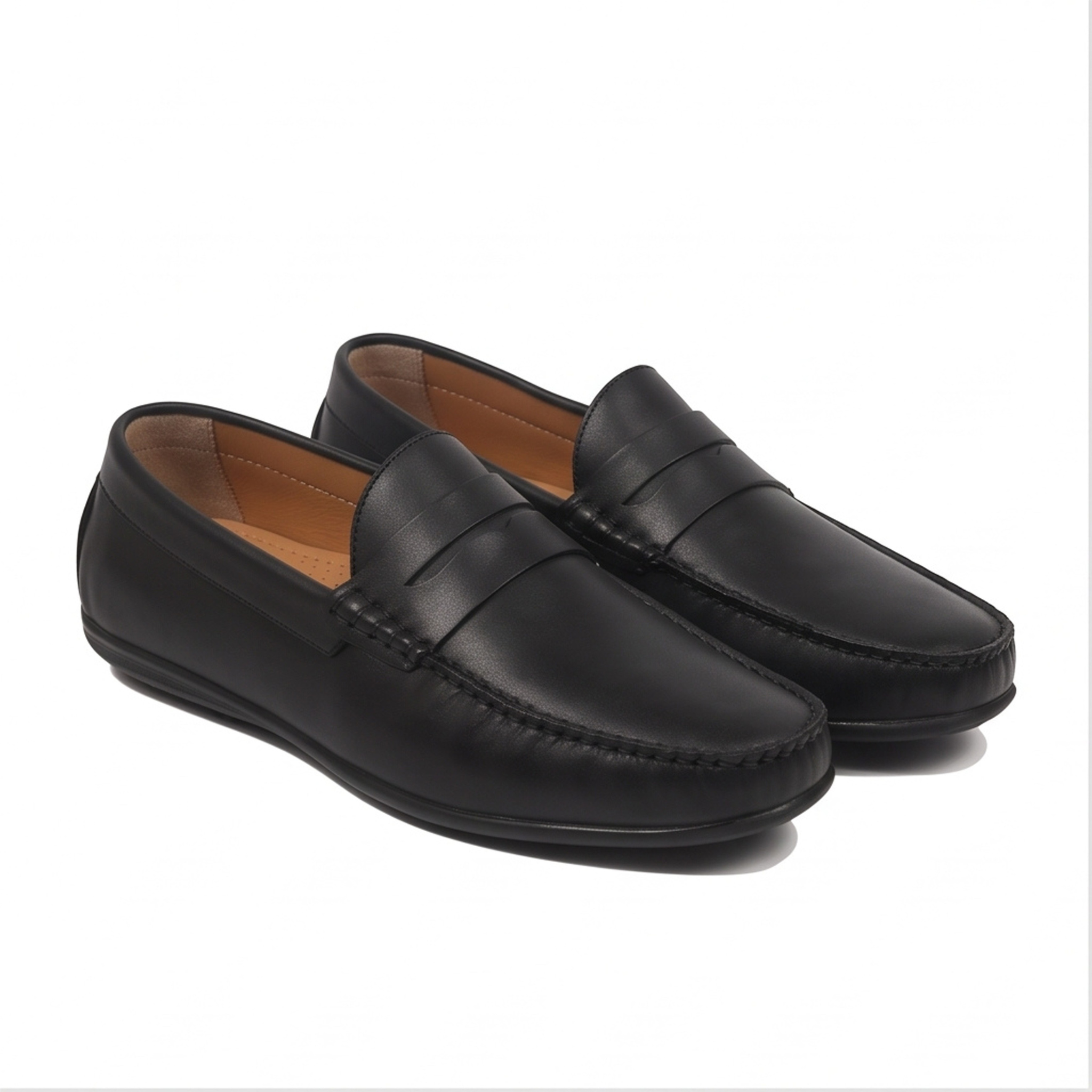 Tuscan – Men's Handmade Leather Moccasins (Black)