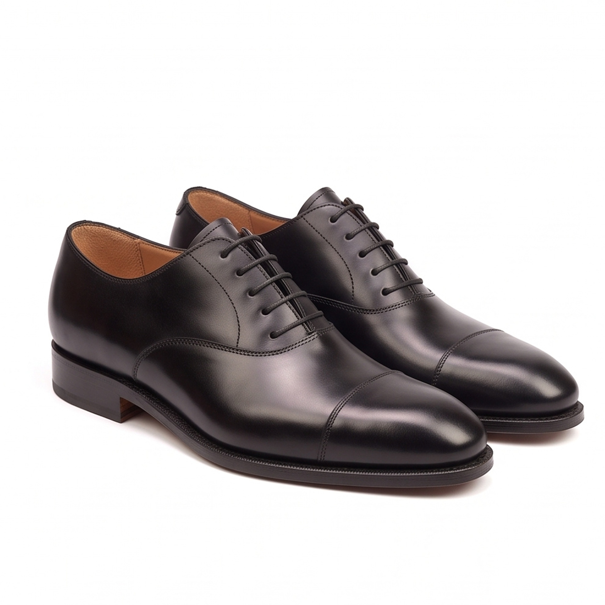 Men's Black Captoe Oxford Shoes