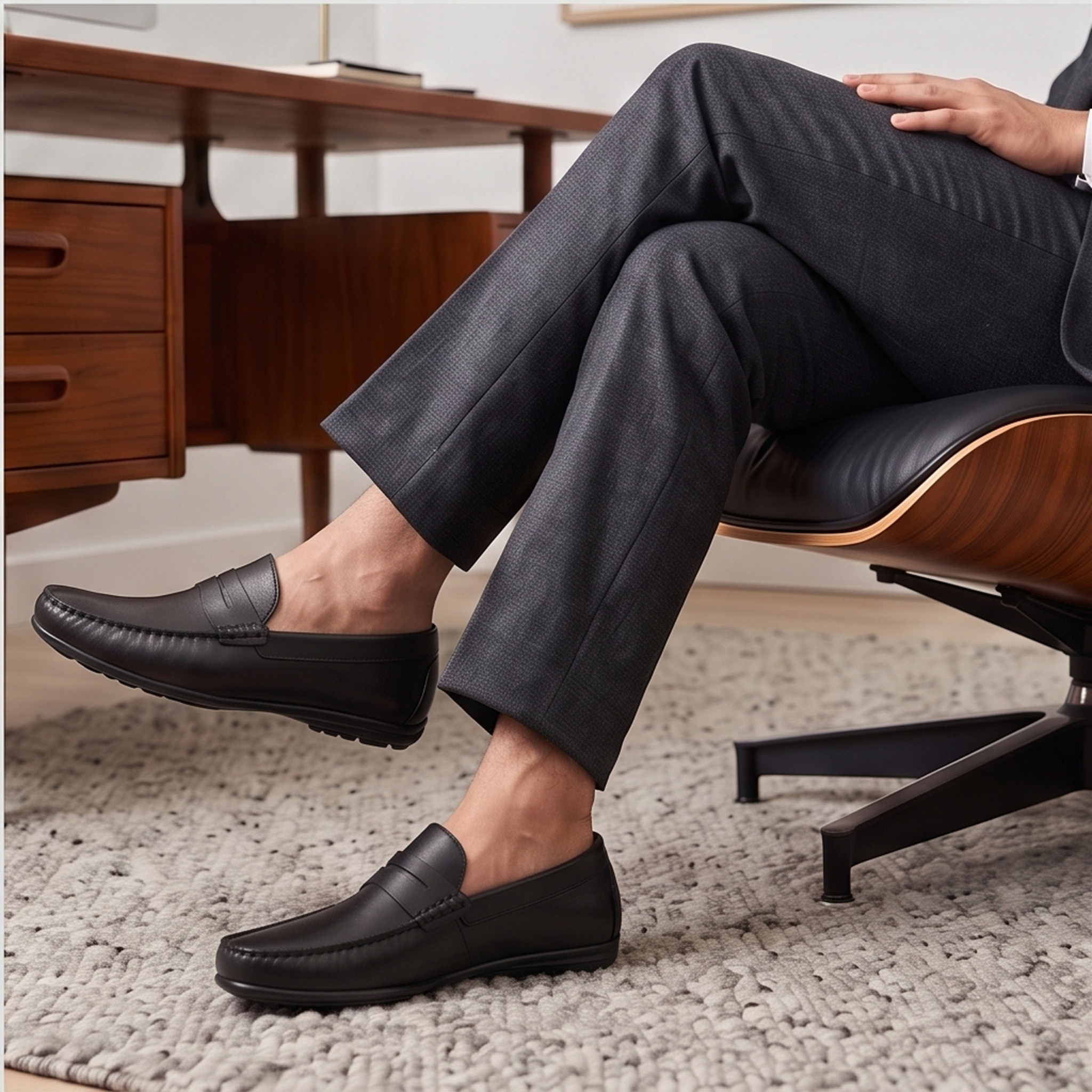 Tuscan – Men's Handmade Leather Moccasins (Black)