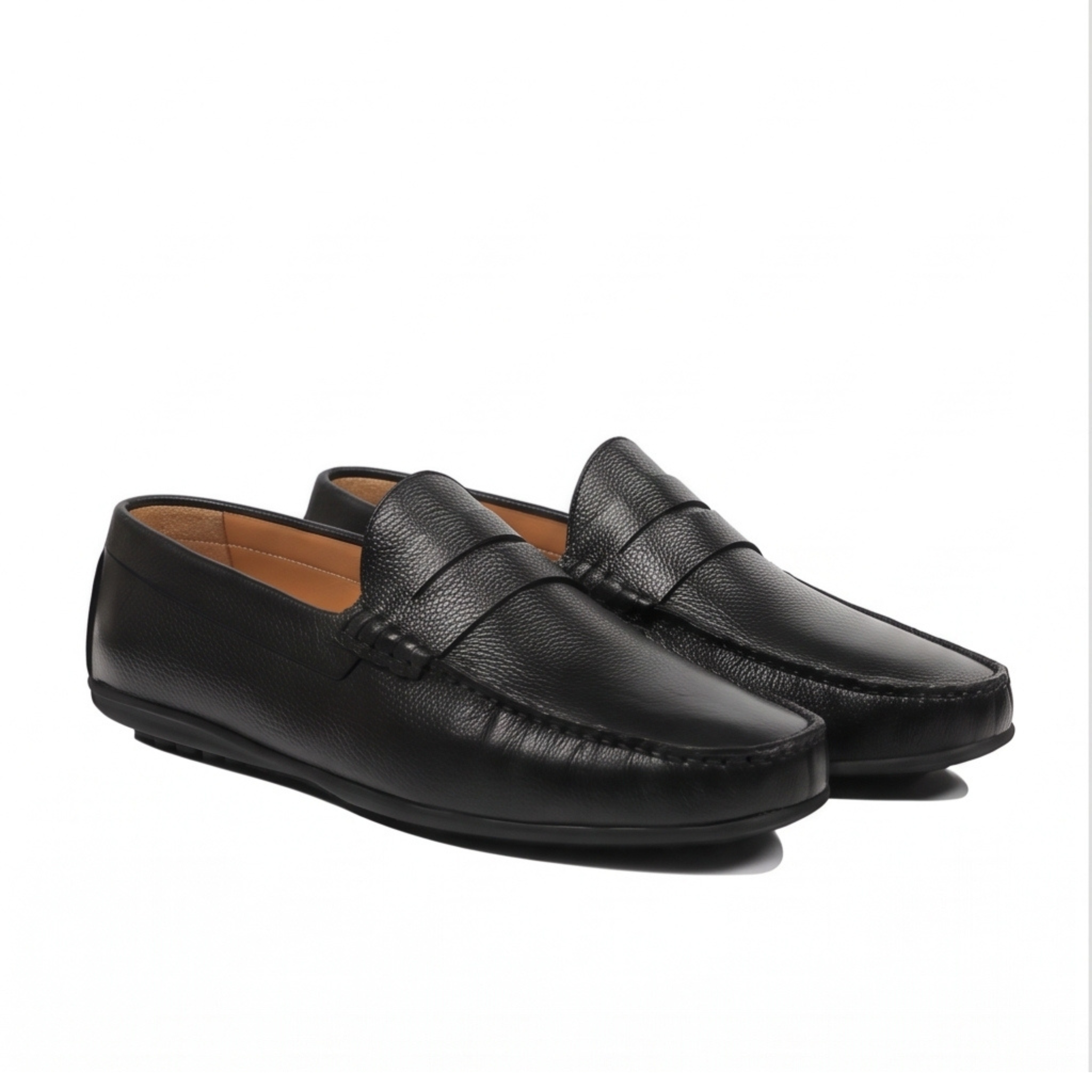 Drex – Men's Handmade Leather Moccasins (Black)