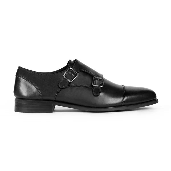 The Windsor - Double Monk Strap Leather Shoes