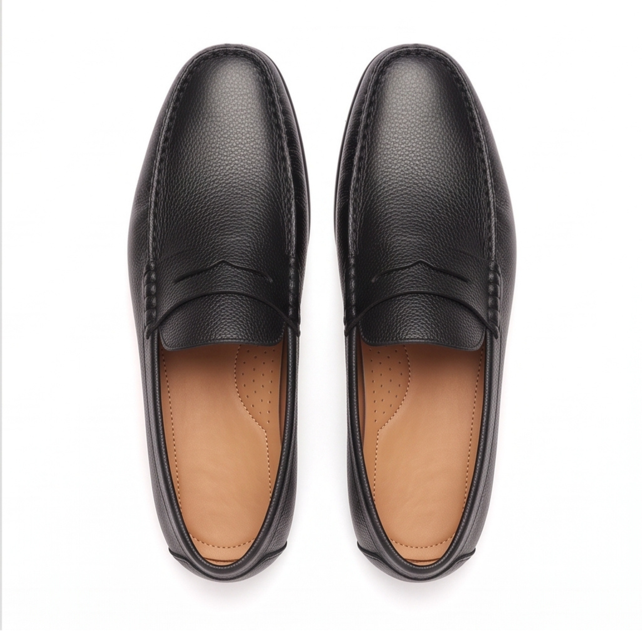 Drex – Men's Handmade Leather Moccasins (Black)