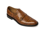 Glasgow Double Monkstrap in Camel Patina