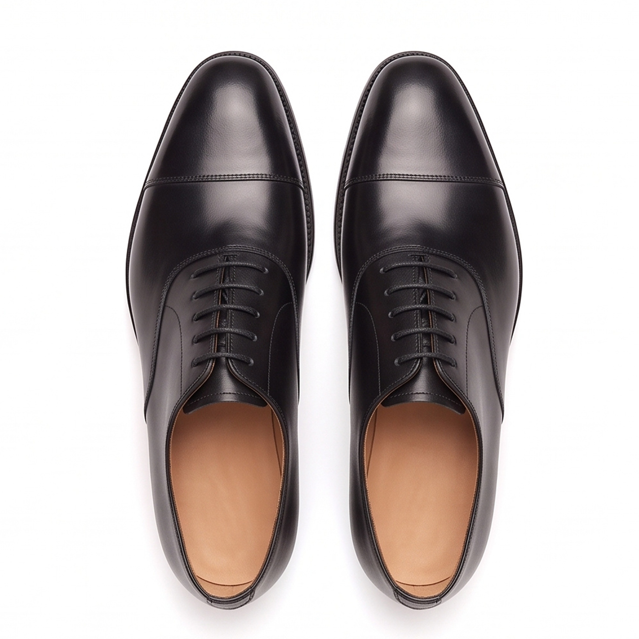 Men's Black Captoe Oxford Shoes
