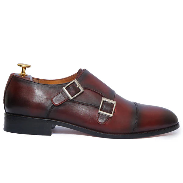 The Windsor - Double Monk Strap Leather Shoes