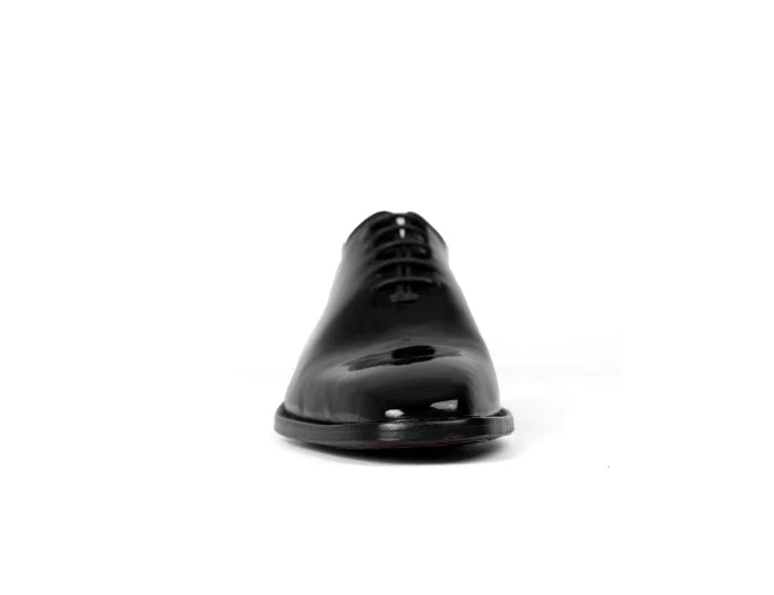 Lisbon Black Patent Leather Whole Cut Oxford Shoe