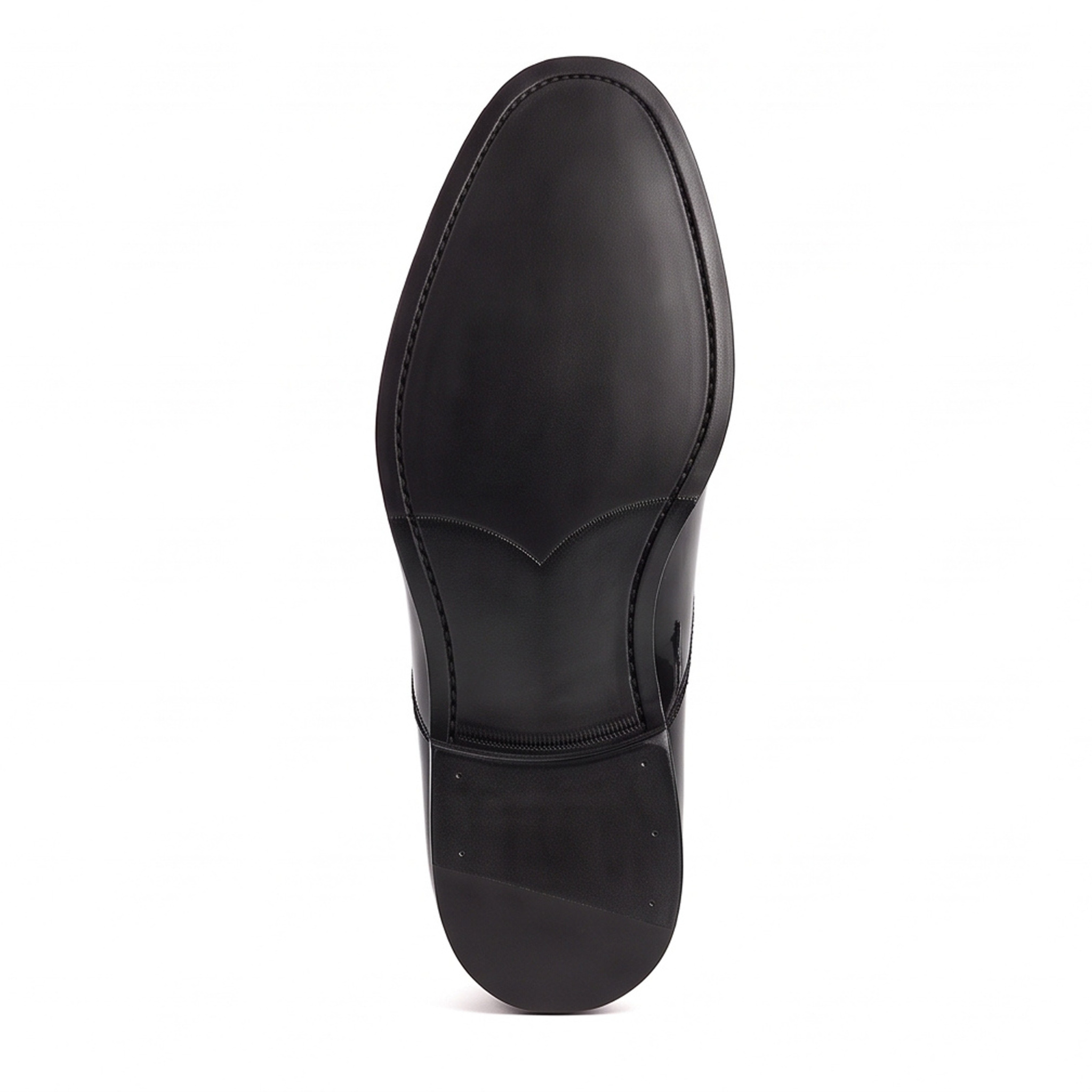 Men's Elegant Black Wholecut Leather Laceup Shoes