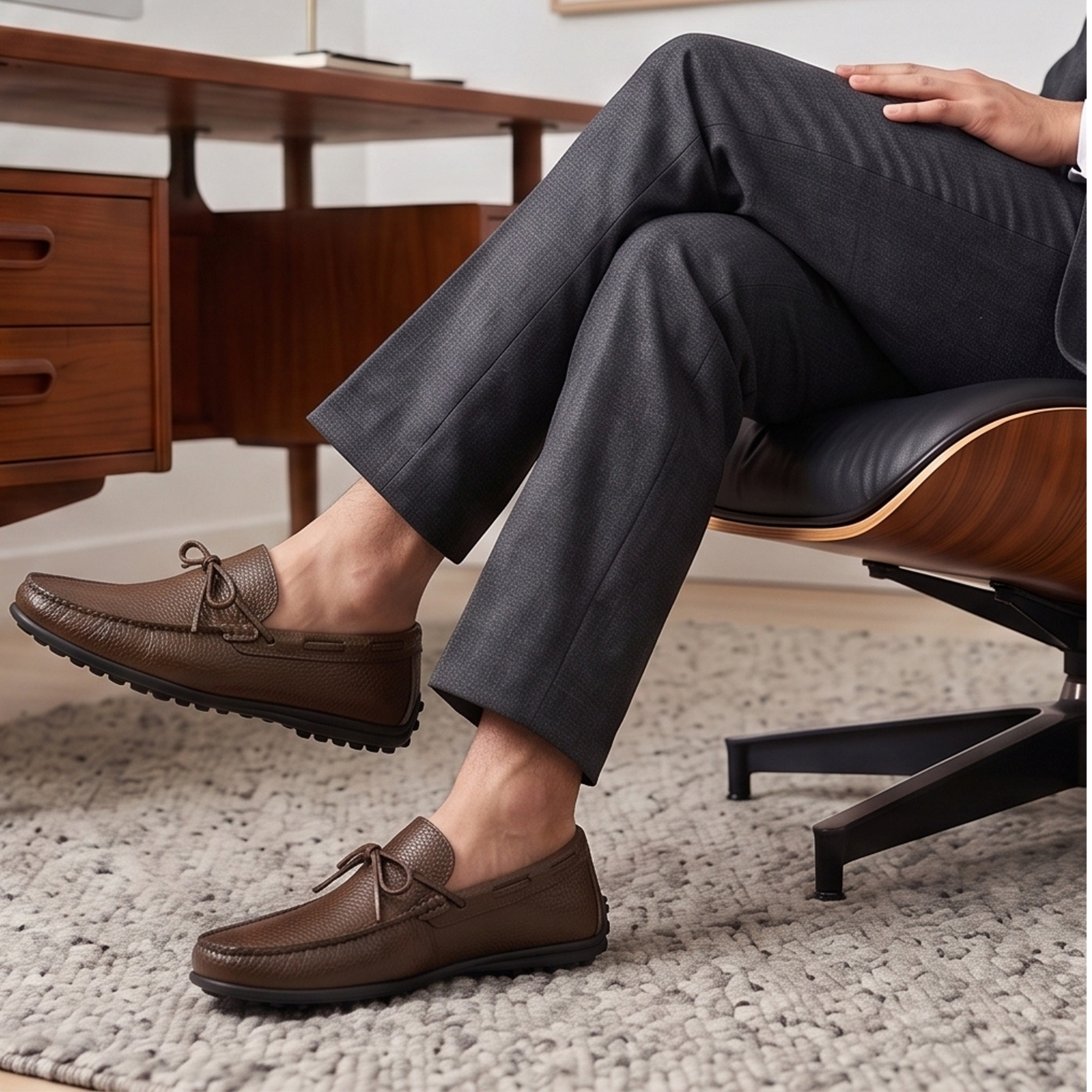 Solex – Men's Handmade Leather Moccasins(brown)