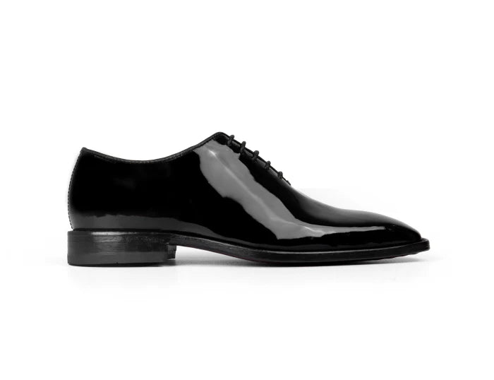 Lisbon Black Patent Leather Whole Cut Oxford Shoe
