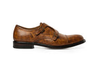 Glasgow Double Monkstrap in Camel Patina